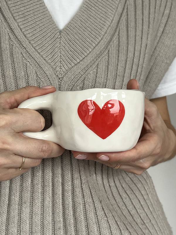 Keramikinis puodelis - Big heart