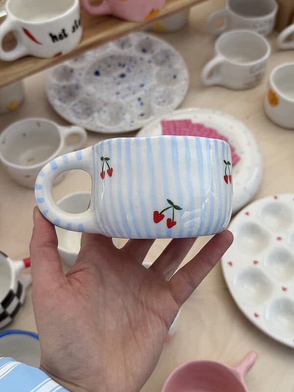 stripy cherry hearts