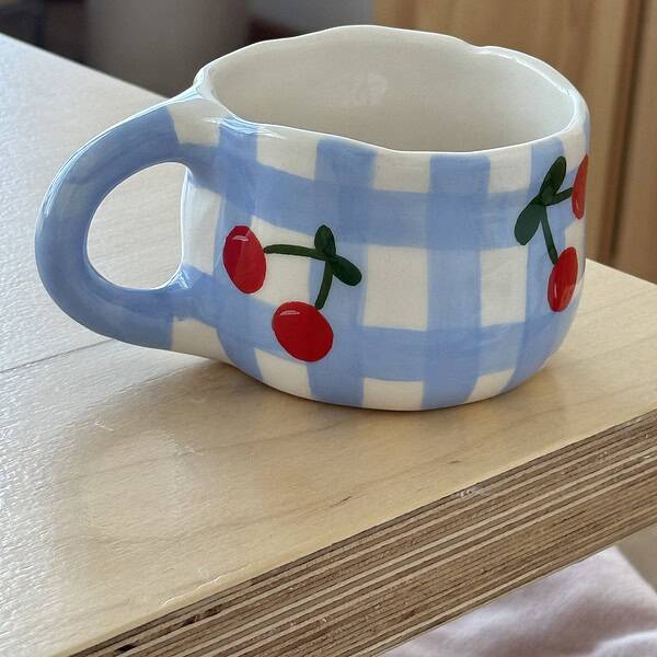 puodelis cherry blue