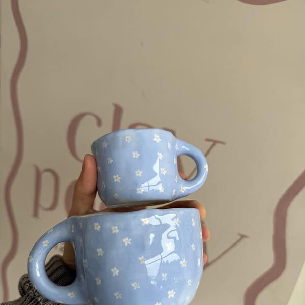 puodelis baltos gelytes